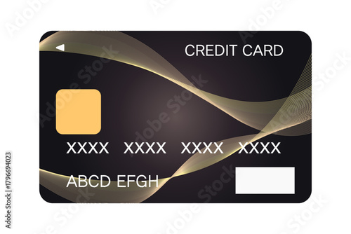 クレジットカードのイラスト　ゴージャス　ビジネス　ブラックカード