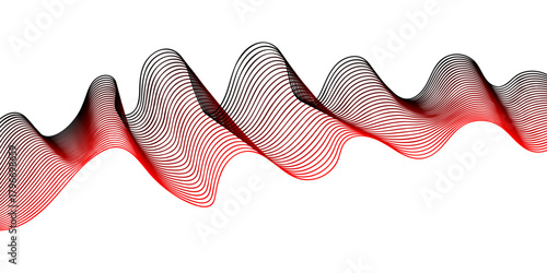 Dynamic red and white abstract background for your next project, evoking energy with a fluid pattern