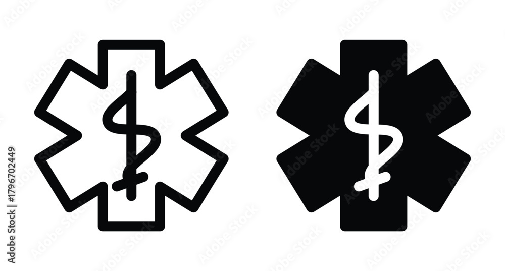 Obraz premium Medical Symbol with Dollar Sign in Black and White for Health Care Finance
