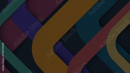 Colorful abstract vector background with vibrant lines and geometric patterns