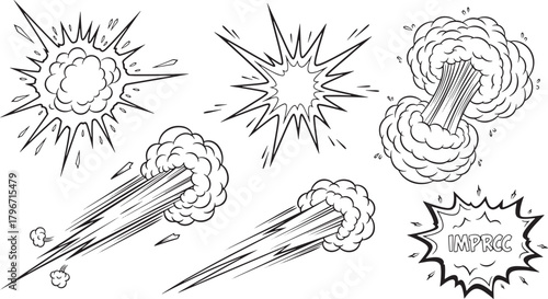 Comic book action effects Vector
