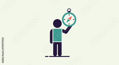 Person holding a compass, symbolizing direction and guidance in life or business decisions