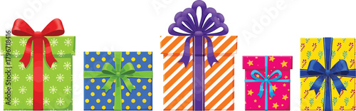 Colorful gift boxes Vector