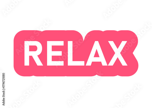 relax sticker vector on a white background
Vector sticker with the inscription on a white background