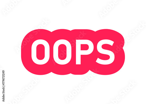 oops sticker vector on a white background
Vector sticker with the inscription on a white background