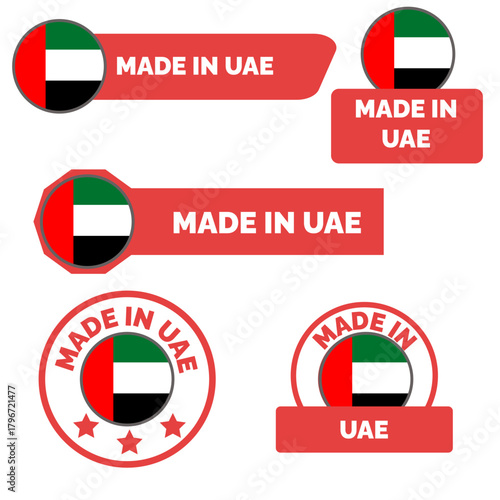 Made in UAE vector set
Vector set of sticker icons