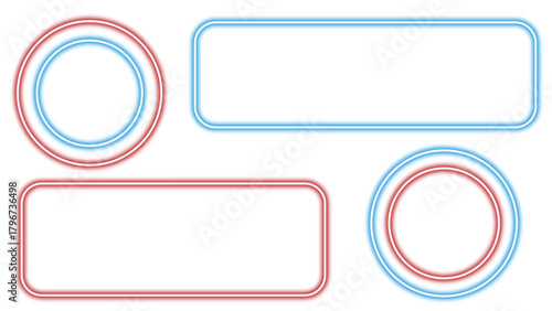 Gradient neon glow frame rectangle social smoke media template haze mist futuristic border pink blue red orange purple element transparent light vector banner background colours