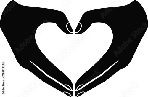 Hands making a heart shape gesture, symbolizing love and connection