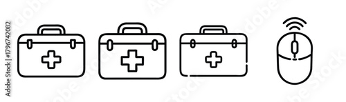 Office first aid kit vector illustration icon scalable eps