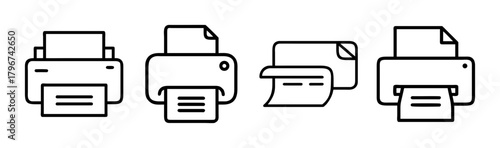 Printer paper vector icon scalable illustration graphic design element