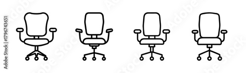 Modern office chair vector illustration scalable graphics icon