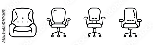 Office chair cushion vector illustration scalable icon design