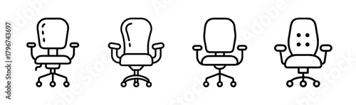 Office chair cushion vector illustration scalable eps icon