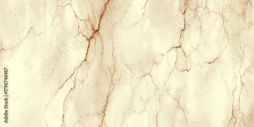Marble texture background with soft veins abstract natural stone pattern with golden brown veins on a creamy neutral background.