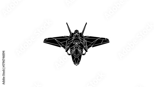 F-35 Lightning II – Geometric Stealth Jet Silhouette