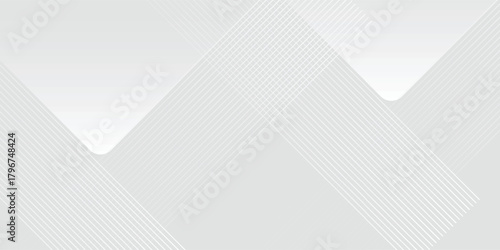 background design with diagonal line pattern in grey colour. Vector white horizontal template for business banner, formal invitation backdrop, luxury.