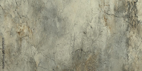 Abstract Weathered Concrete Wall with Cracked Peeling Paint  Grunge Textured Background.