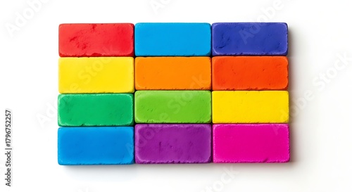 Colorful clay modeling playdough bright art craft plasticine blocks creative vibrant design