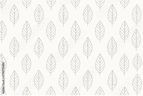  Minimal leaf line art pattern