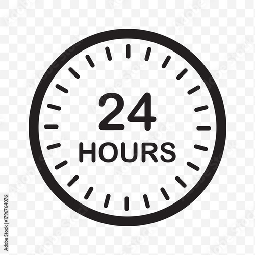 24 hours icon.