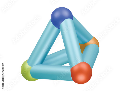 magnetic building toys icon 3d illustration render