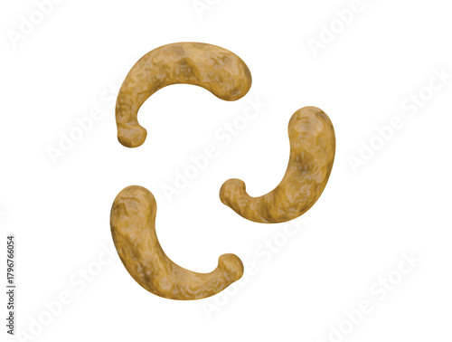 deep fried prawn icon 3d illustration render