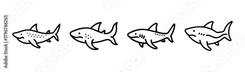 Whale shark ocean creature marine animal illustration vector graphic