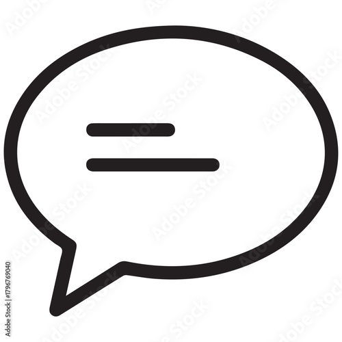 Speech Bubble Icon Representing Communication and Dialogue.