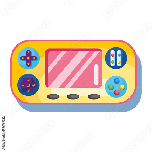 Retro Handheld Gaming Console Illustration A Nostalgic Nod to Classic Portable Games