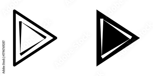  video playback graphic icon vector