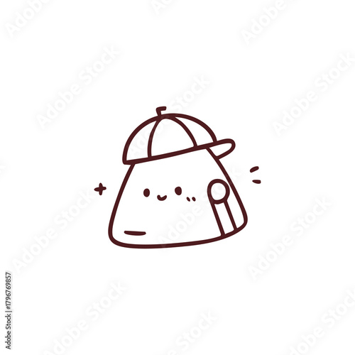 Smiling Bell Character in Detective Hat