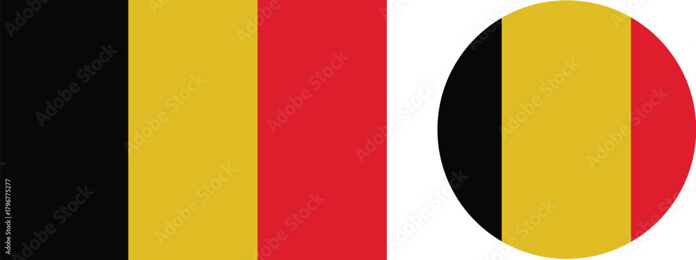 Fototapeta premium Belgium flag. Belgian flag. Belgium flag vector.