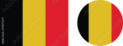 Belgium flag. Belgian flag. Belgium flag vector.