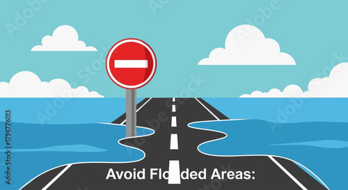 Vector infographic about rainy season safety tips, including umbrella use,