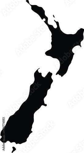 New Zealand map. New Zealand map vector.