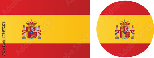 Spanish flag. Flag of spain. Spain Flag Vector.