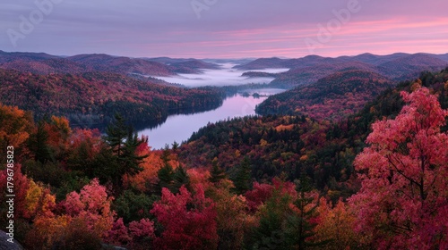 A breathtaking Quebec vista where fall’s brilliance and quiet wealth collide.