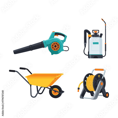 Garden Equipment Set Illustration
