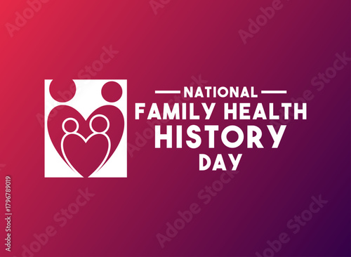 National Family Health History Day. November. Gradient background.