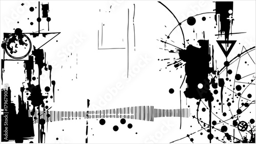  Modern Abstract Black White Grunge Overlay Design Scratch-Style Neon Abstract Background