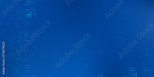 Abstract digital blue square particles background for business, finance, research, tech and science
