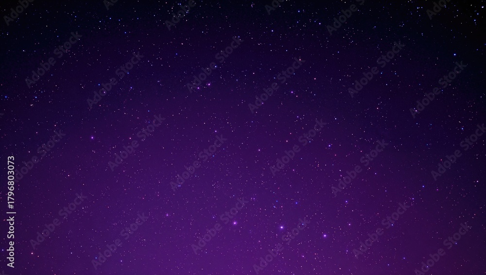Fototapeta premium Night sky filled with stars over a purple background, seasonal change