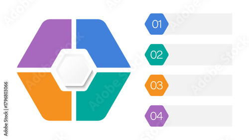 Venn diagram template infographics for business 4 presentation options. Vector infographics design for presentation slides