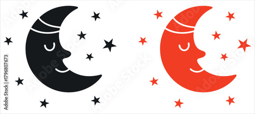 Dreamy celestial nights featuring crescent moons and twinkling stars, perfect for bedtime stories and nursery decor, creating a peaceful and magical atmosphere.