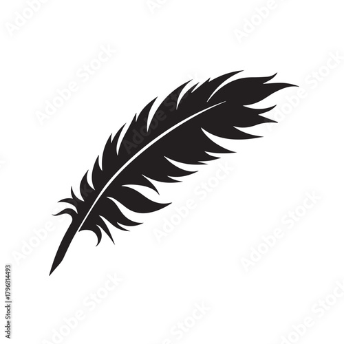 Sunrise Quill Pen Logo Showing New Ideas Enlightenment and Creative Awakening