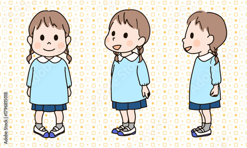 子供セット_みつあみ・スモック