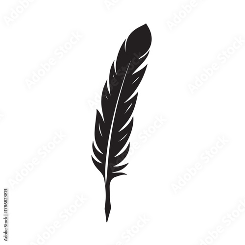 Tree Form Quill Pen Logo Showing Creative Growth Knowledge and Flourishing Ideas