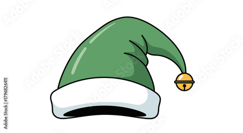 Christmas winter holiday elf hat decoration vector