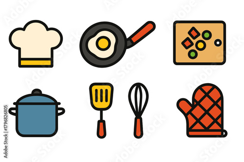 Essential kitchen tools for cooking and baking at home, including utensils and cookware