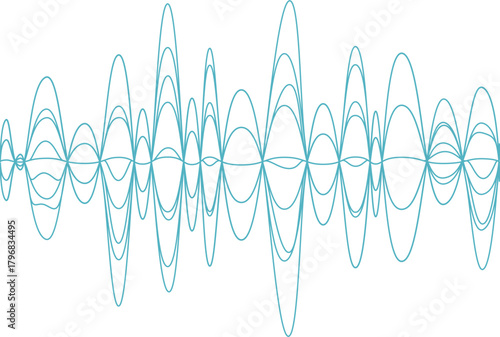 Sound wave colored vector illustration, EPS version.